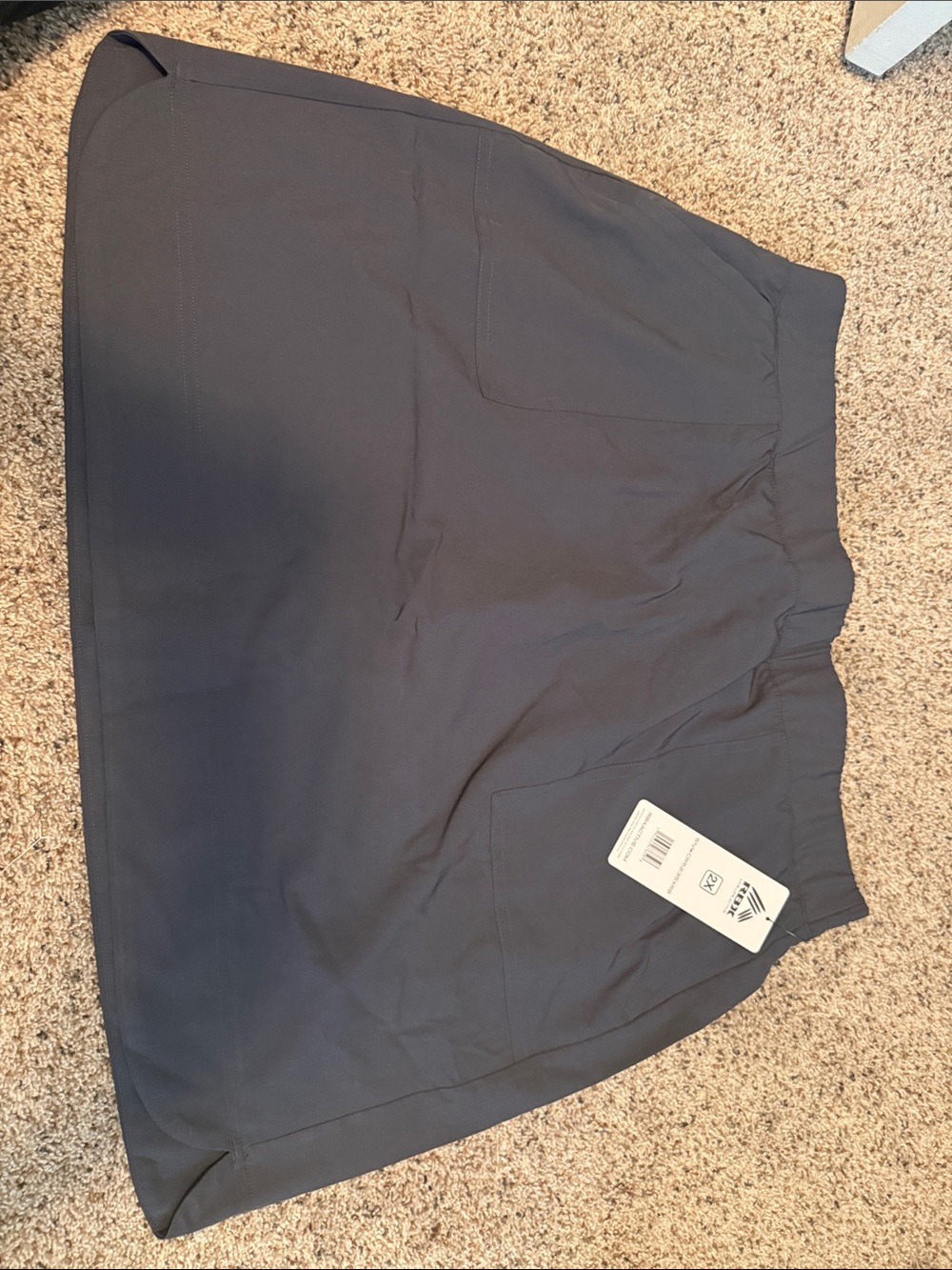 RBX Women's Gray Active Skort with Front Patch Pockets